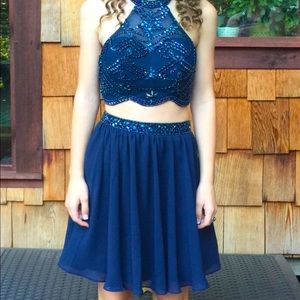 Navy Blue Homecoming Dress
